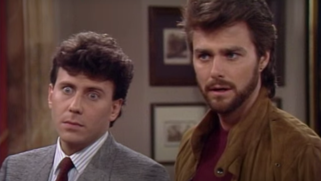 Paul Reiser and Greg Evigan on "My Two Dads"