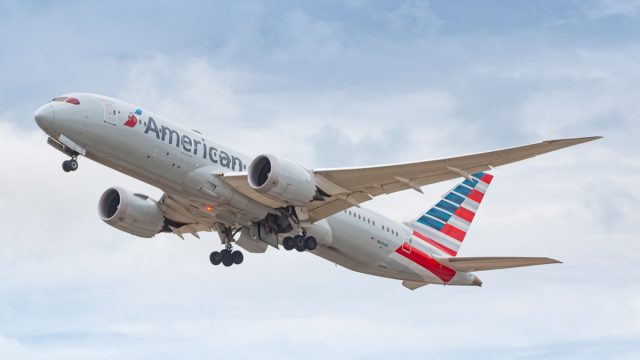 American Airlines Boeing 787 Dreamliner airplane at Zurich airport (ZRH) in Switzerland. Boeing is an aircraft manufacturer based in Seattle, Washington.