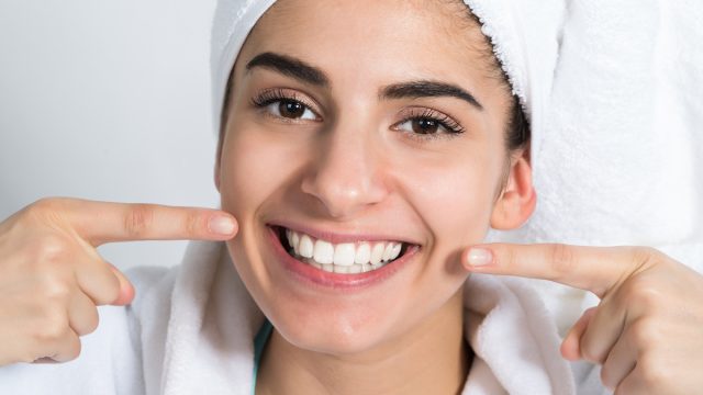woman smiling
