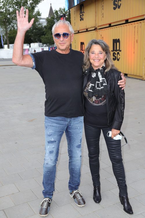 Suzi Quatro and Rainer Haas at a screening of "Suzi Q"