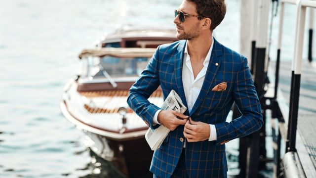 young handsome man in suit
