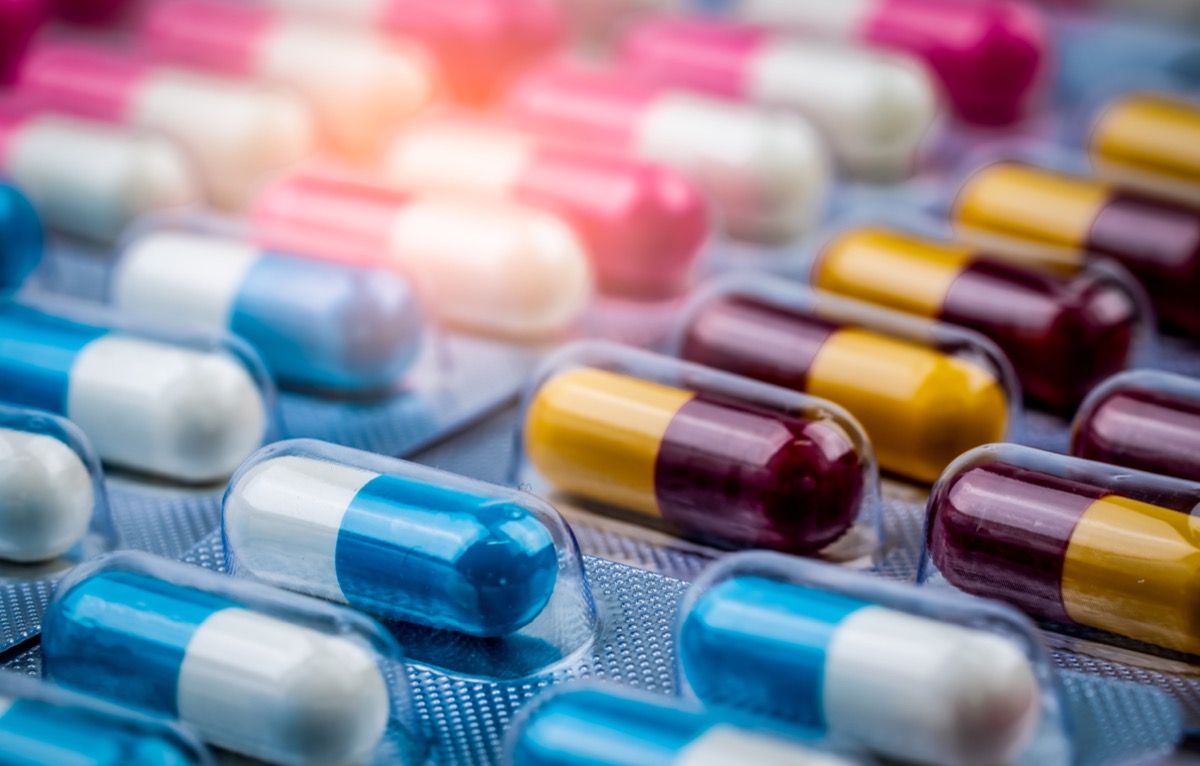 medications / pills packaged in blister pack