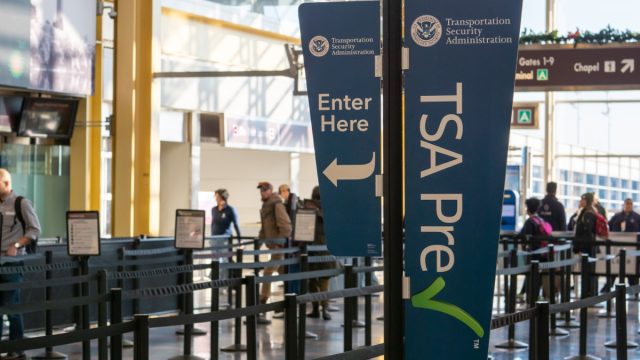 TSA PreCheck Banner at the Airport