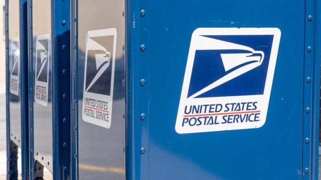 United States Postal Serviec collection boxes on the street