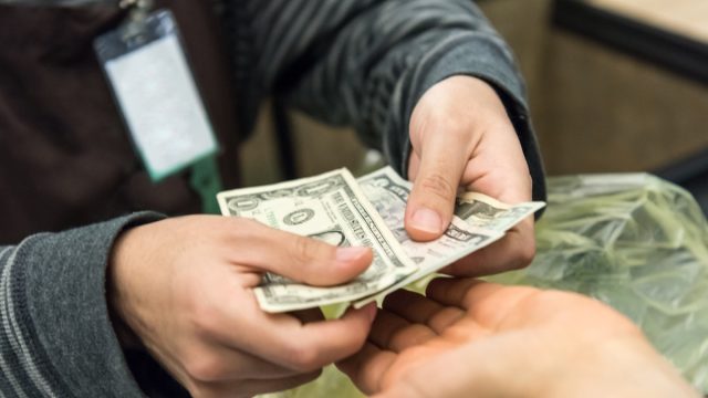 Paying cash