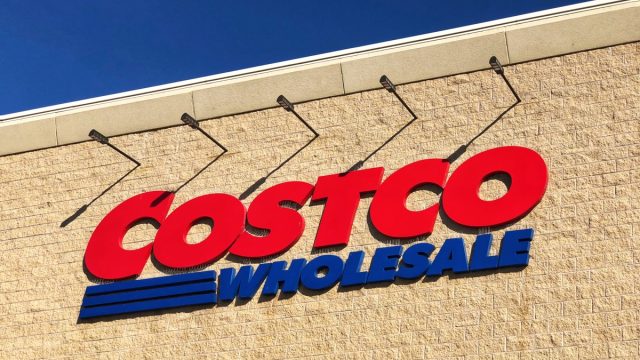 costco wholesale logo on store