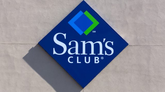 sam's club sign on building