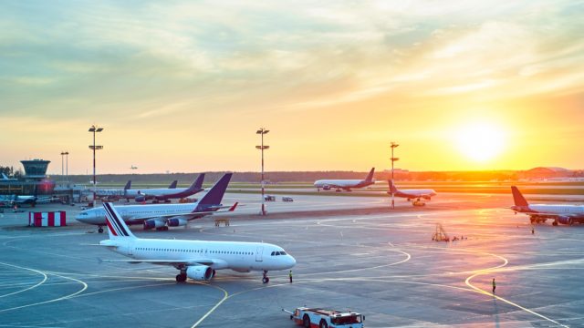 airport and airplanes