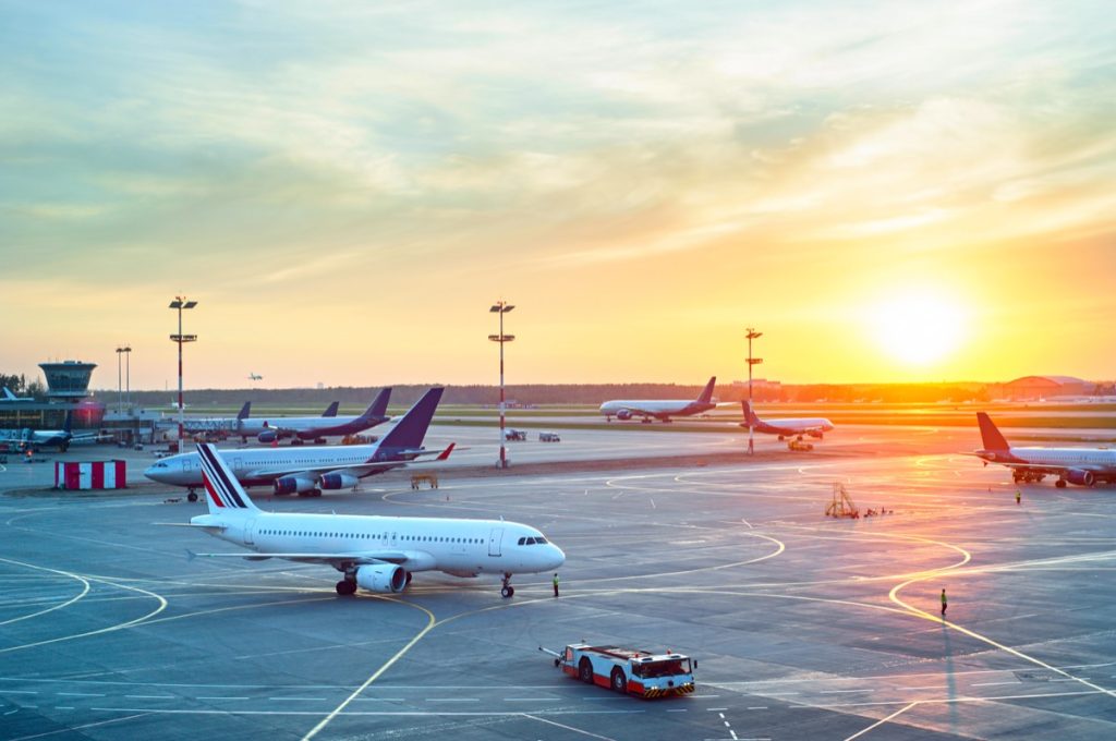 airport and airplanes