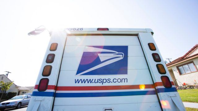 back of USPS truck