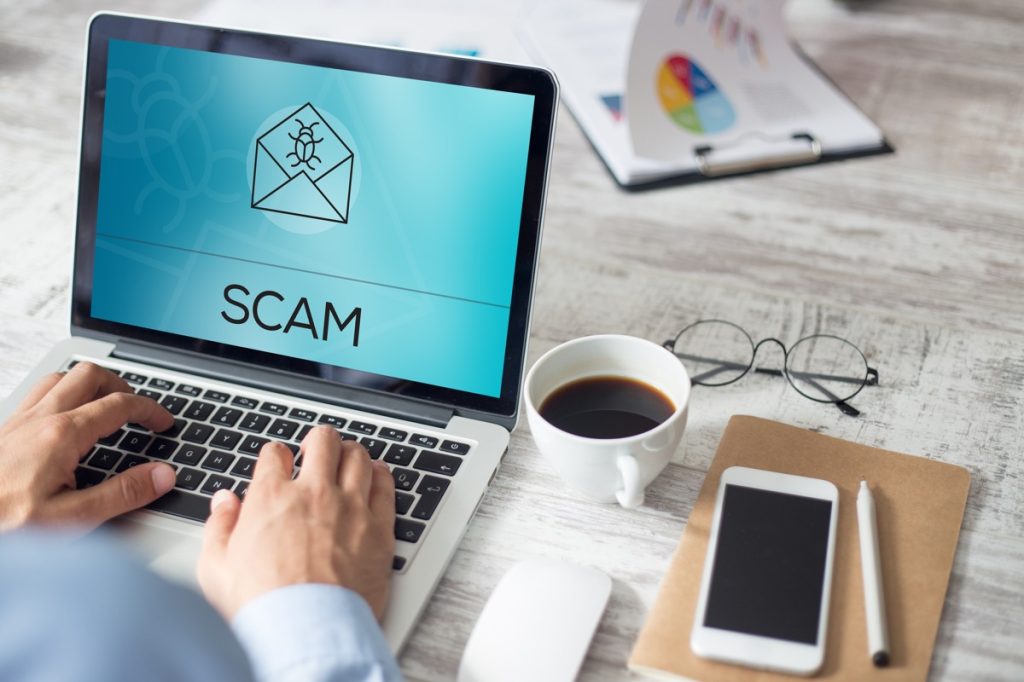 scam alert on computer
