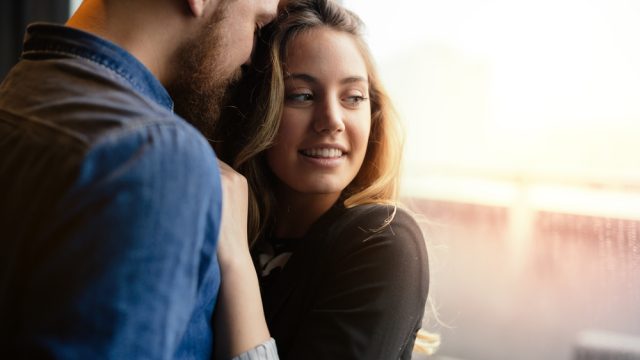 couple in love with sunlight