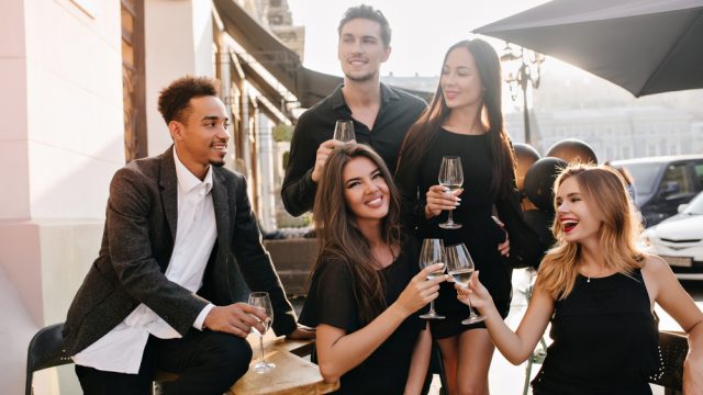 fancy people partying