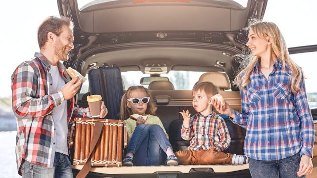 family road trip snacks in the car