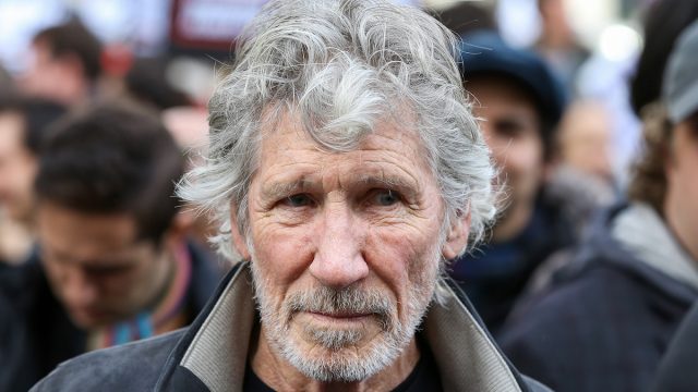 Roger Waters at a protest regarding Julian Assange in London in February 2020