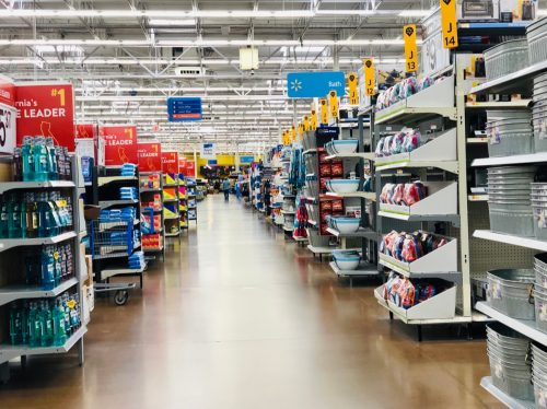walmart aisles and shelves