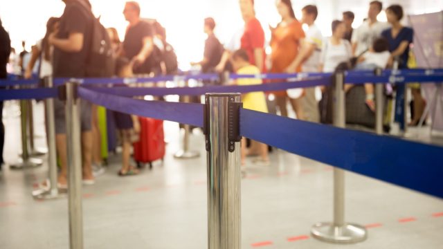 security line at the airport