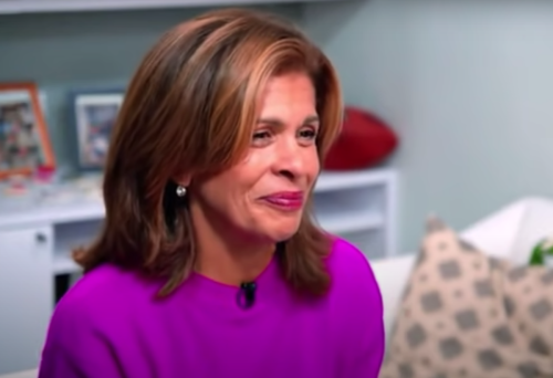 Hoda Kotb during her interview with Olivia Newton-John on "Today" in 2021
