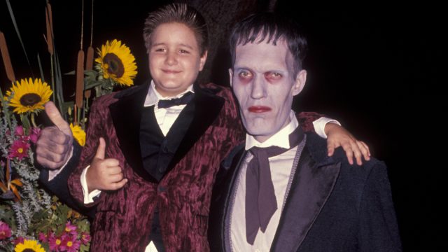 Jimmy Workman and Carel Struycken at Horror Hall of Fame at Universal Studios in 1991