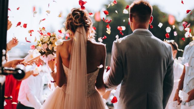 married couple at church
