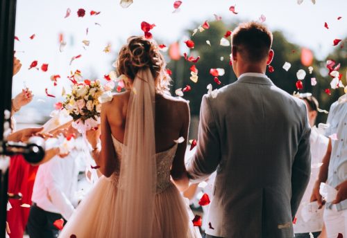 married couple at church