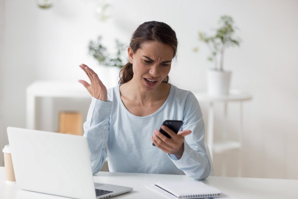Person Getting Irritable Over the Phone