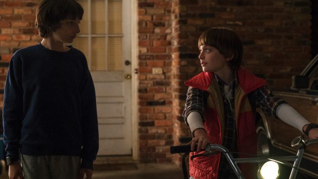 Finn Wolfhard and Noah Schnapp on "Stranger Things" season 1