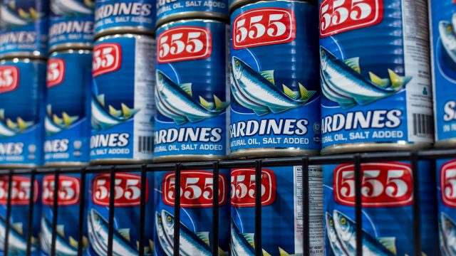 555 angel number appearing on cans of sardines