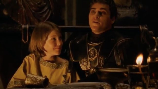 Spencer Treat Clark and Joaquin Phoenix in Gladiator