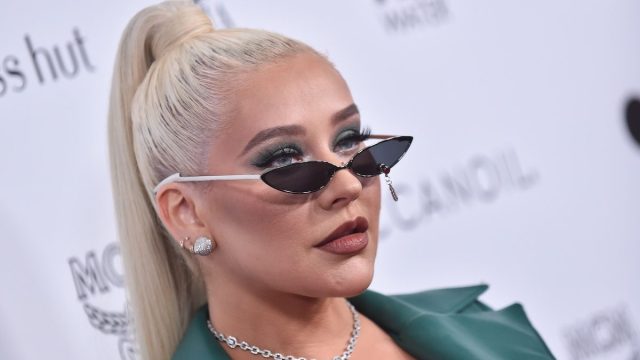 Christina Aguilera at the Daily Front Row Awards in April 2022