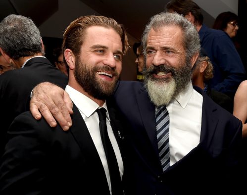 Milo and Mel Gibson at an after-party for a screening of "Hacksaw Ridge" in 2016