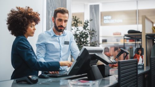 Retail Employees at the Register