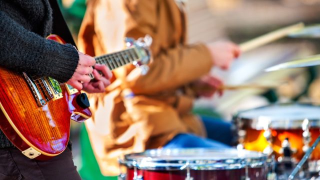 Close Up of a Band Playing