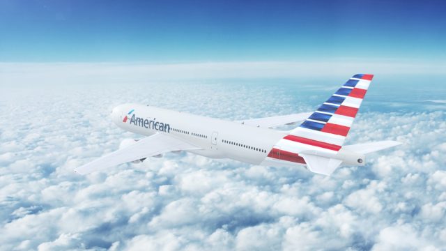 american airlines in flight