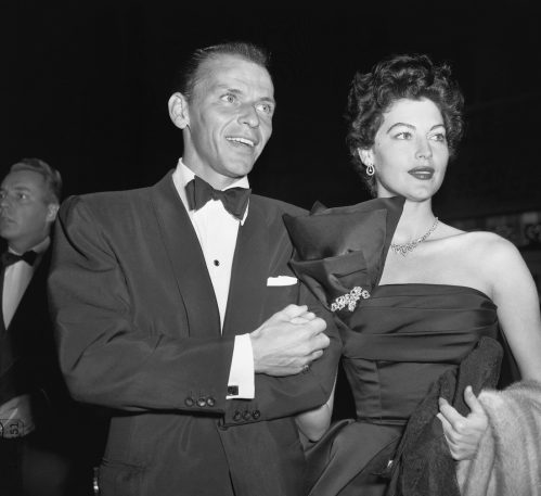 Frank Sinatra and Ava Gardner at the premiere of "The Snows of Kilimanjaro" in 1952