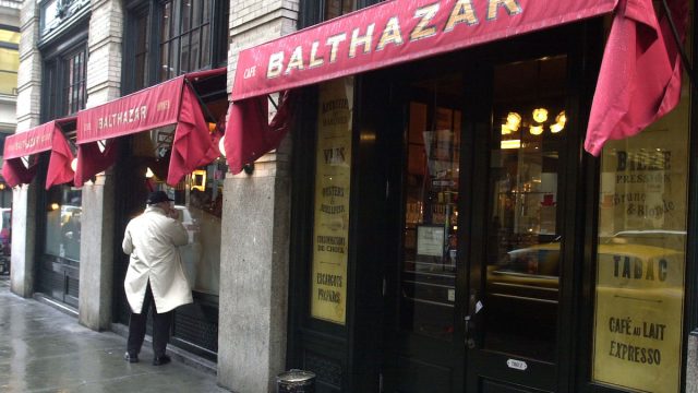 Balthazar restaurant in New York City photographed in 2003