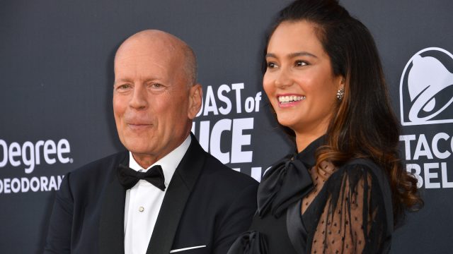 Bruce Willis and Emma Heming Willis at the Comedy Central Roast of Bruce Willis in 2018