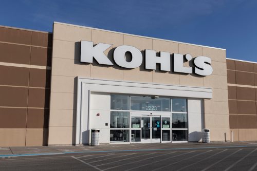 A close-up view of a Kohl's storefront.