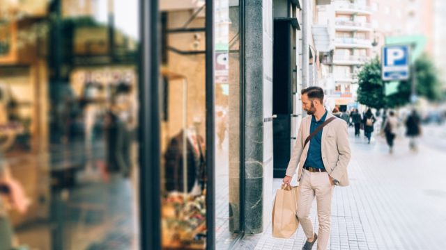 businessman shopping