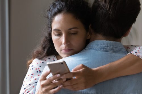 woman having emotional affair