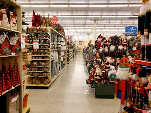 christmas decorations at hobby lobby