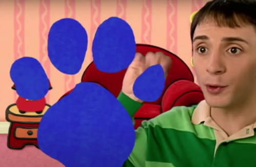 Steve Burns on "Blue's Clues"