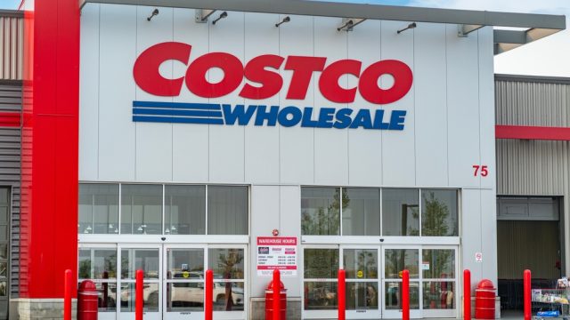 The storefront of a Costco location