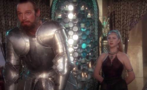 Liam Neeson and Helen Mirren in "Excalibur" 