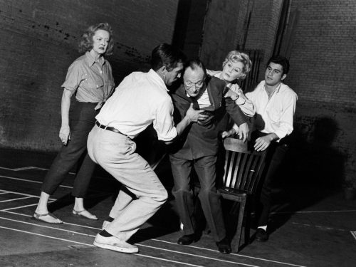 Bette Davis, Patrick O'Neal, Clifton Webb, Margaret Leighton and James Farentino rehearsing "The Night of the Iguana"
