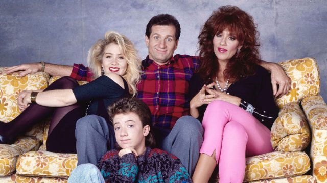 The cast of "Married... with Children" in a promotional photo from 1988