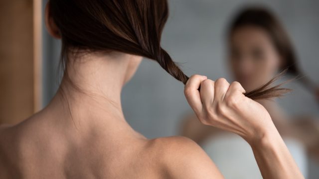 woman with thinning hair