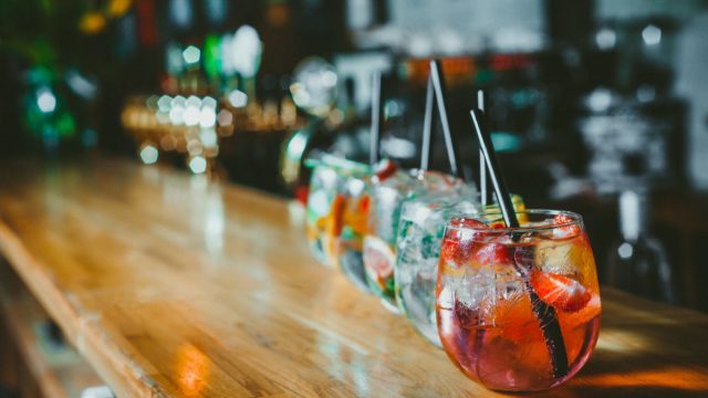 drinks on the bar