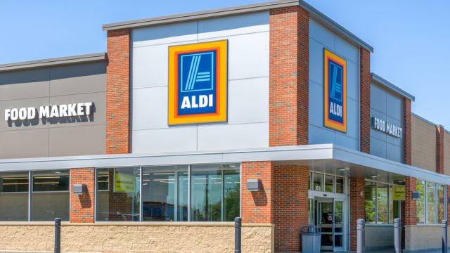 outside aldi grocery store