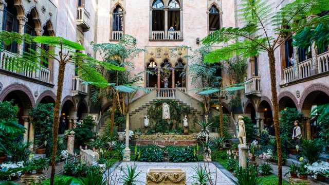 The courtyard of the Isabella Stewart Gardner Museum in Boston.